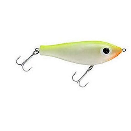 Paul Brown Fat Boy Rattling Twitchbait, 3 12, 78 Oz PearlChartreuse Back, Suspending FB-01